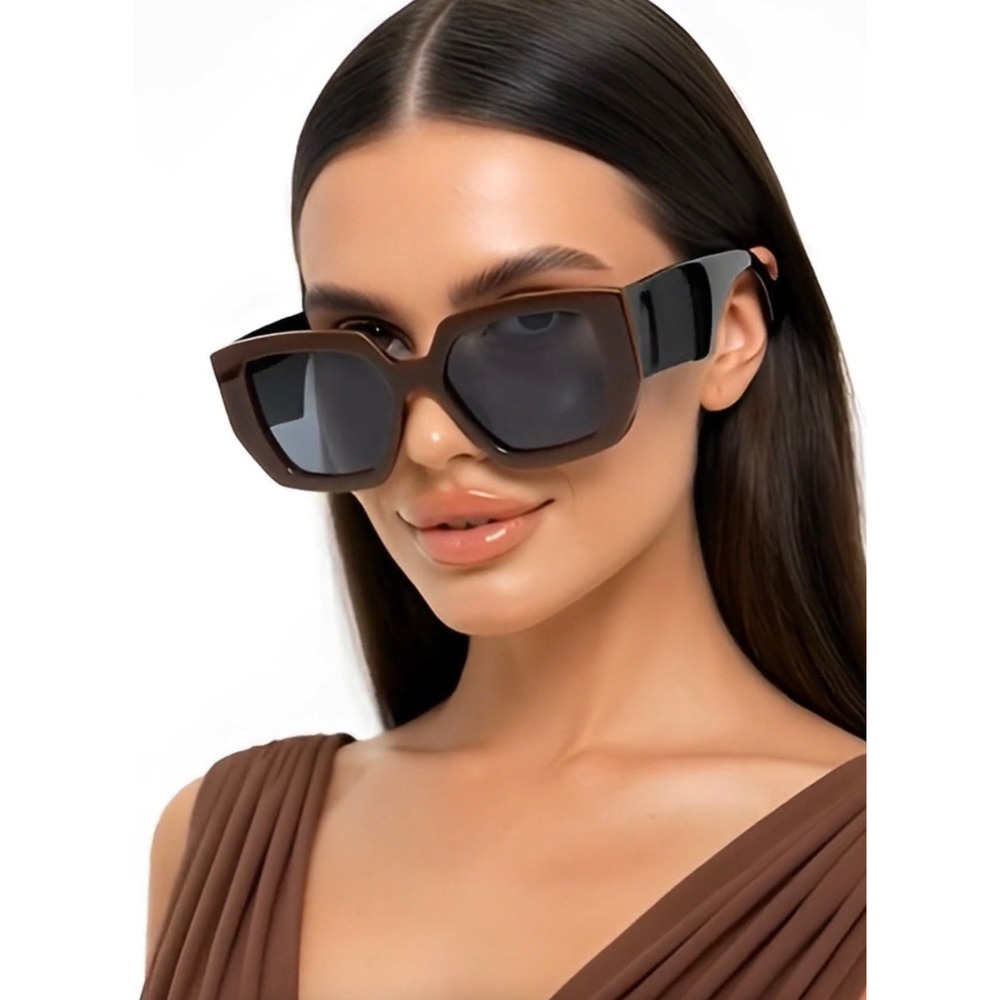 Fashion Oversized Square Sunglasses Women Red Shell Gray Lens Fashion Lentes New